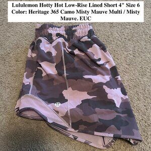 Lululemon Hotty Hot Low-Rise Lined Short 4"